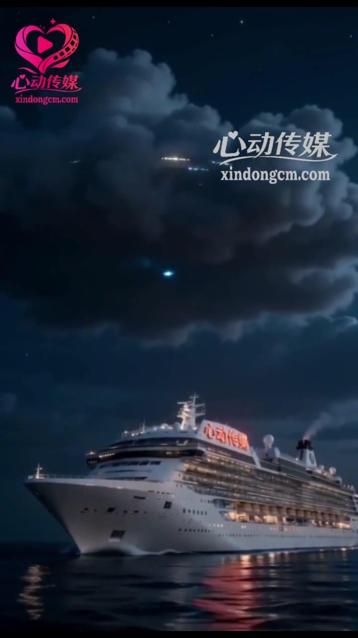 夜航邮轮上空出现不明飞行器