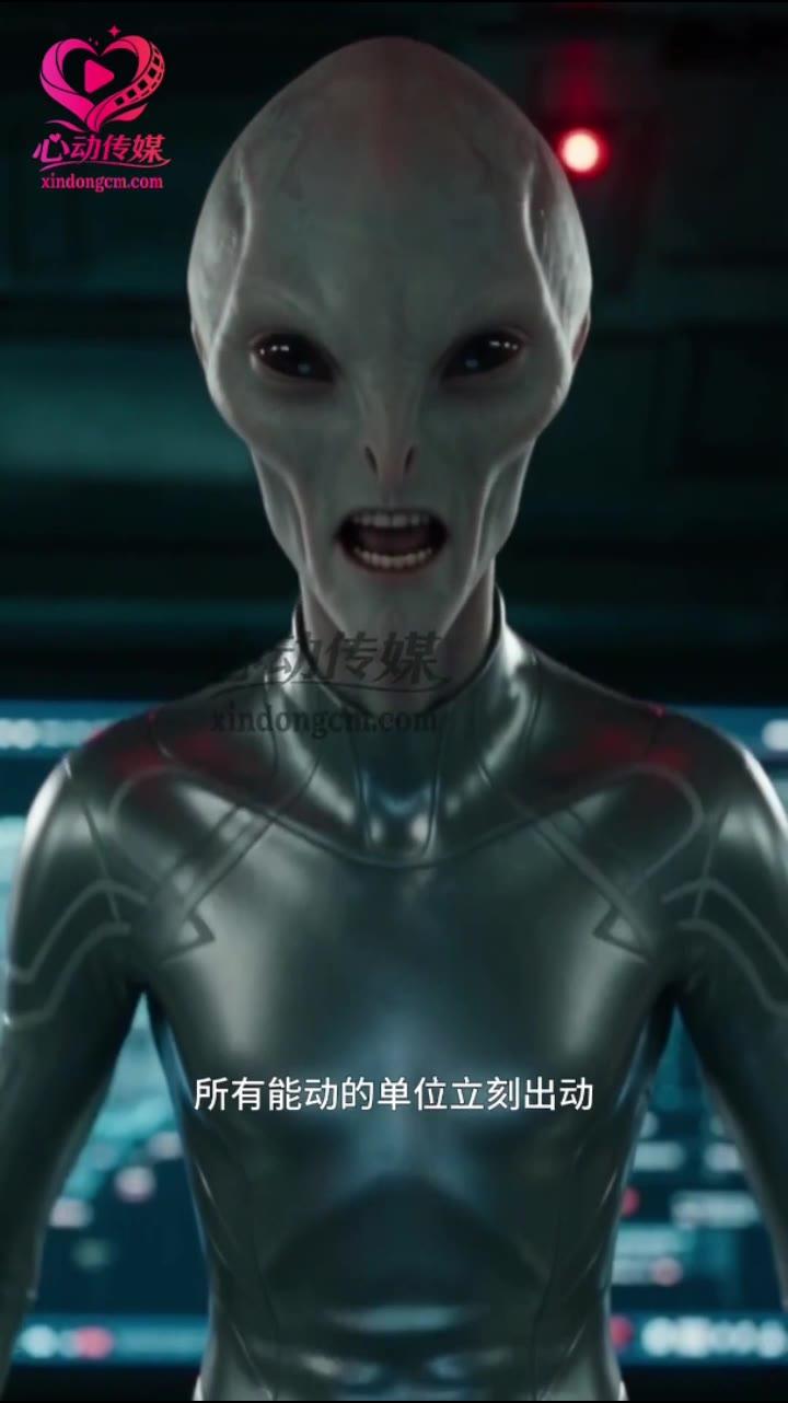 外星守卫在控制舱下达行动命令