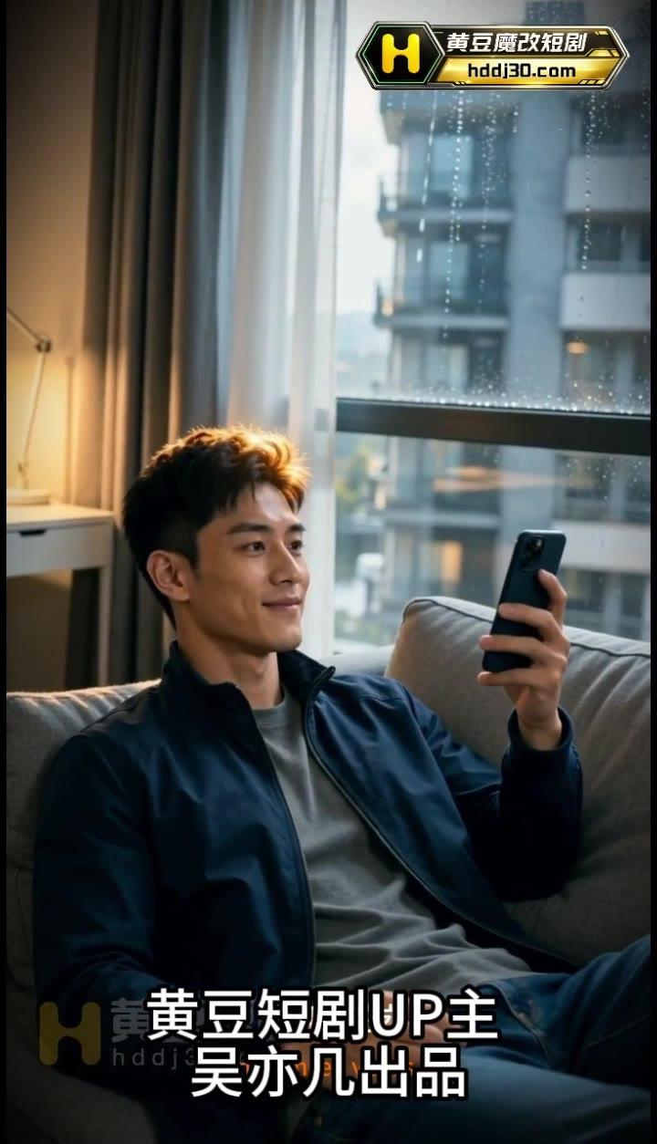 陆晨在公寓窗边查看手机