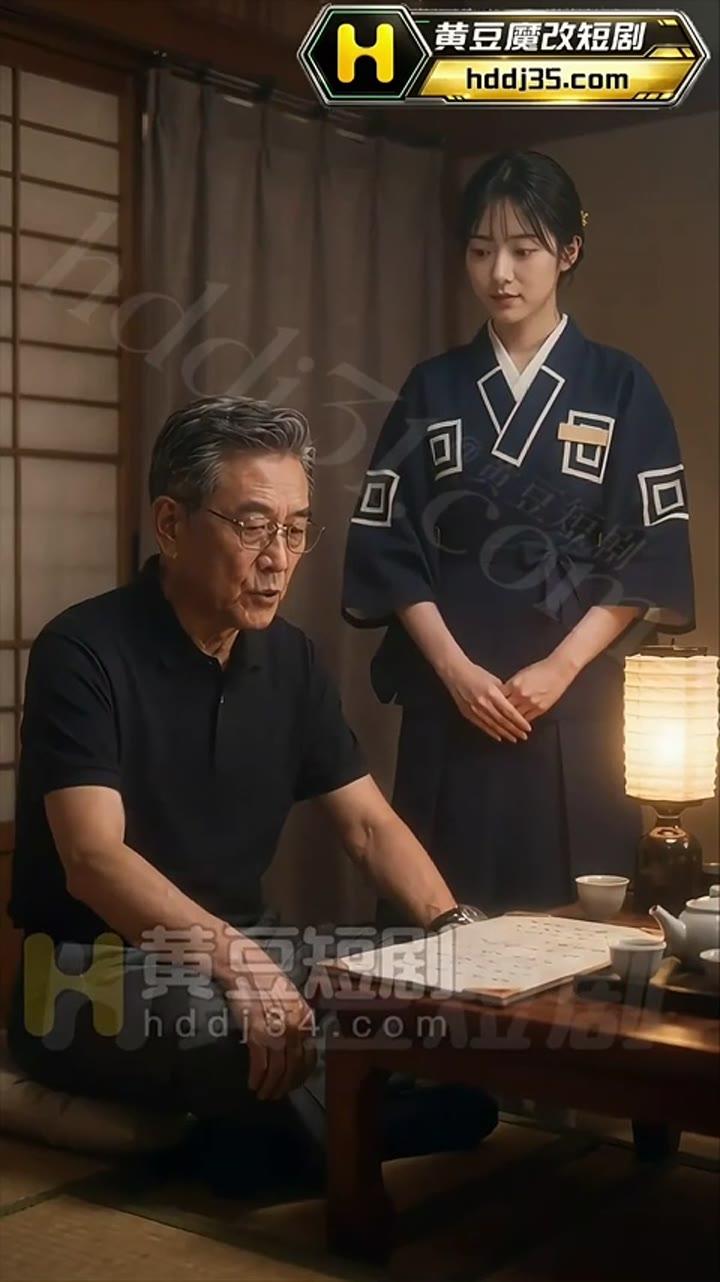 餐厅服务人员向王强说明定制菜单