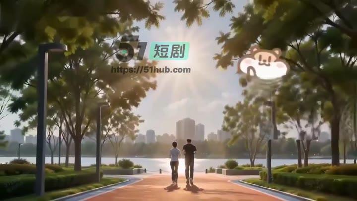 苏女士与小林清晨在湖心公园跑步