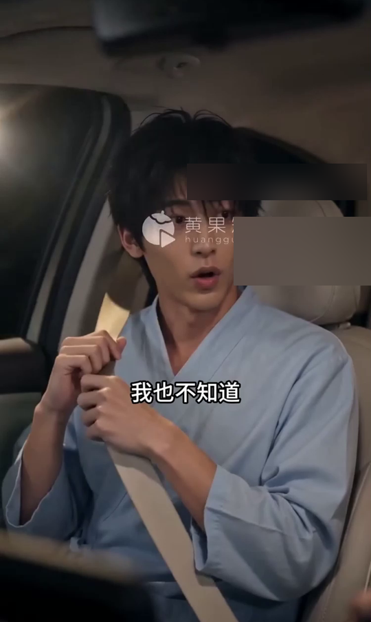 阿墨坐在车内茫然握着安全带