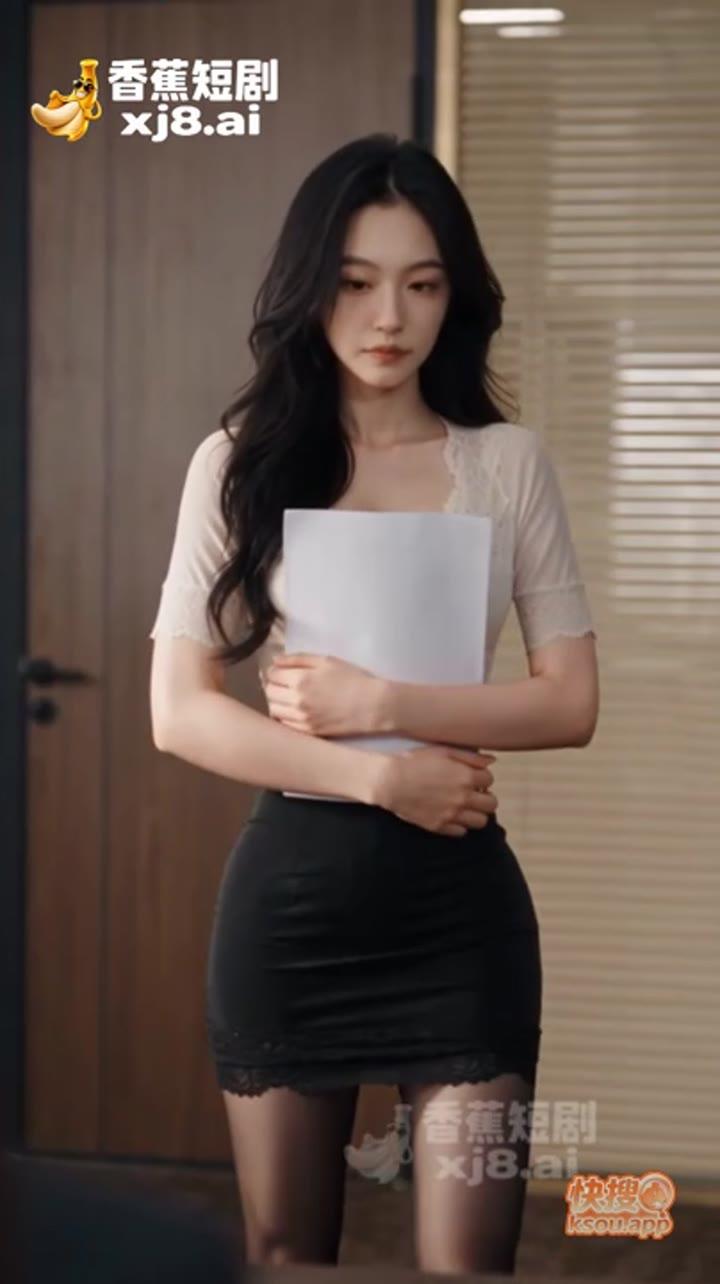 女助理在办公室查看需要签署的合同