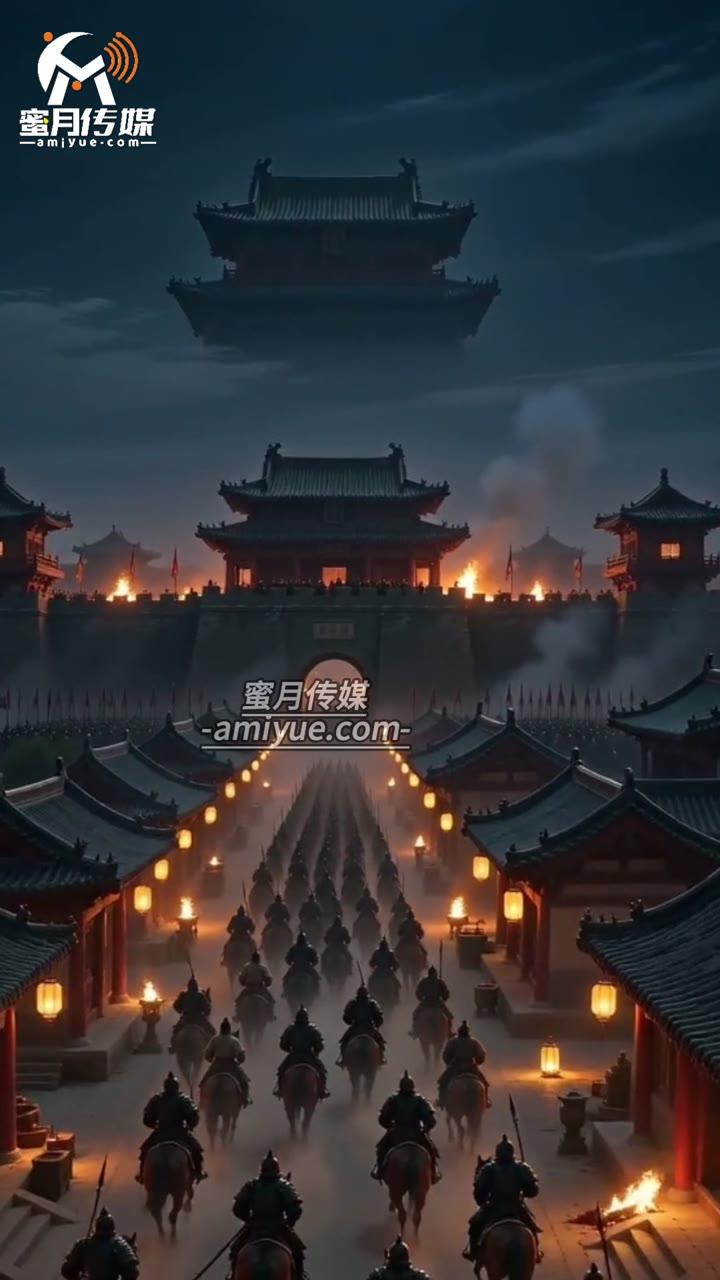 金兵进入夜色中的汴京城
