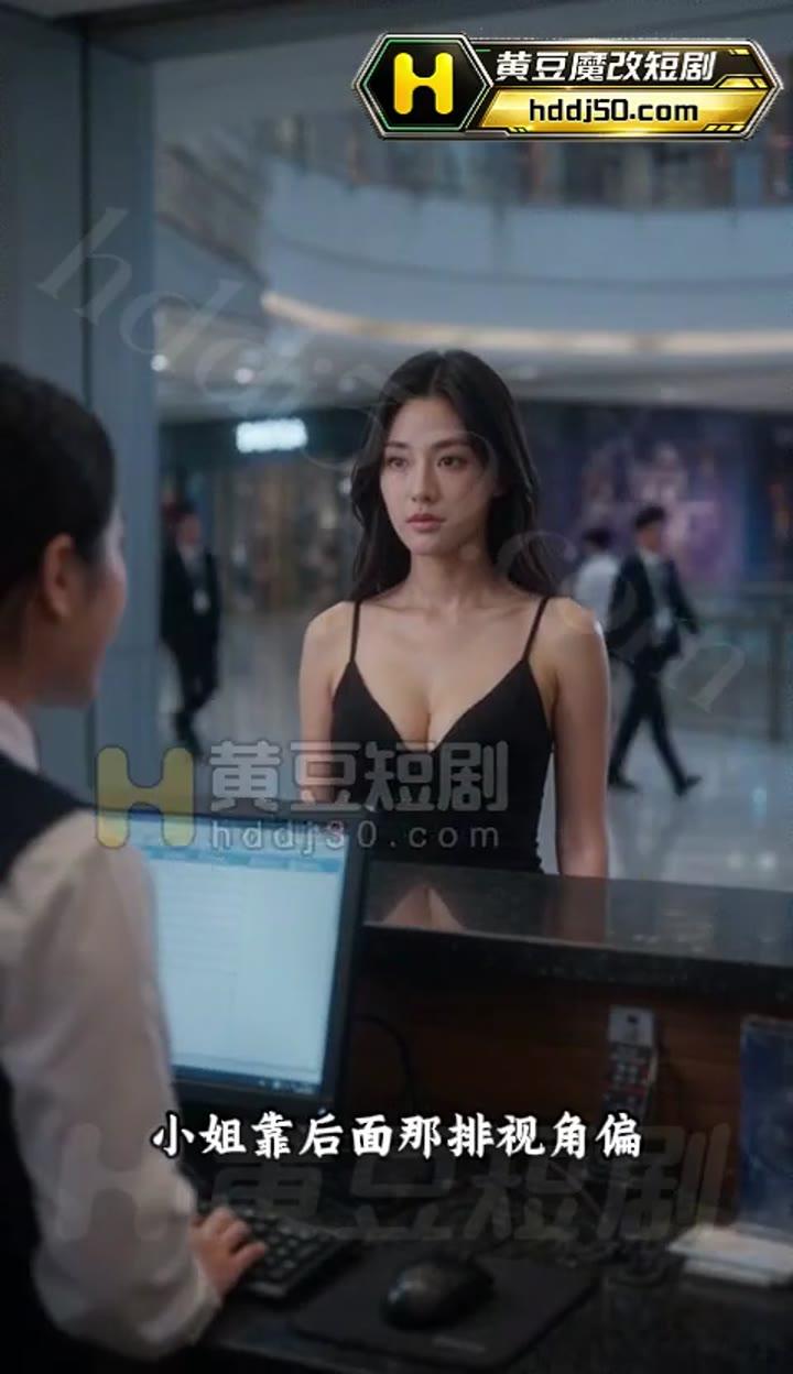 女子来到商场影院前台