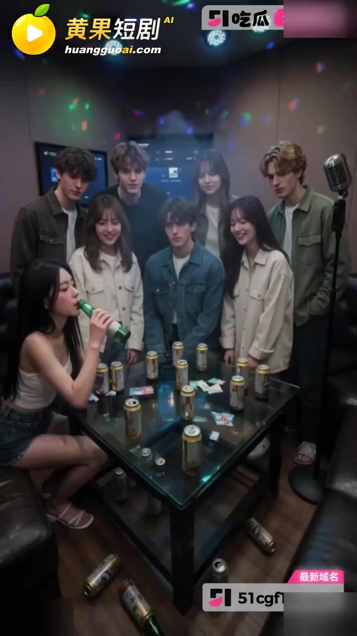 众人在KTV包间聚会