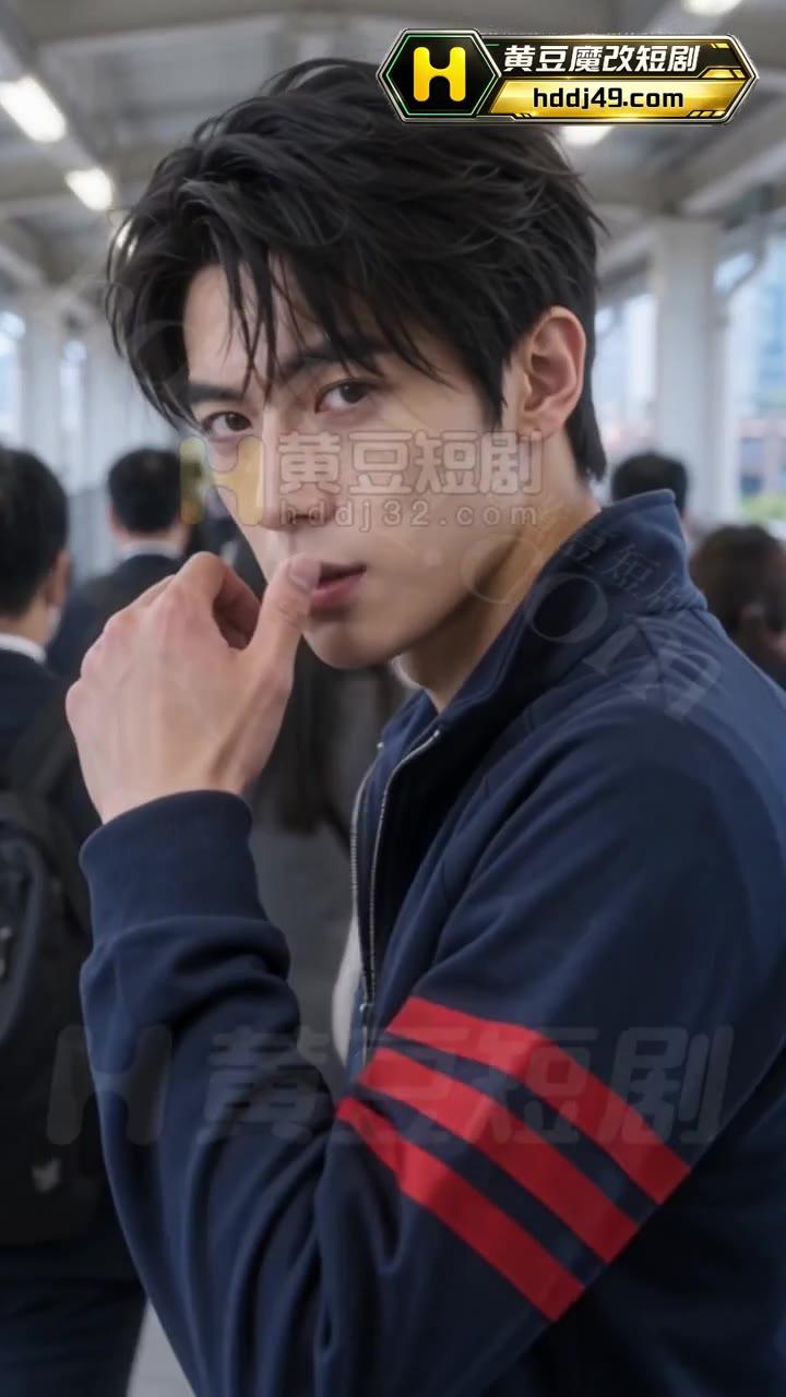 女子在地铁上辨认陌生男子