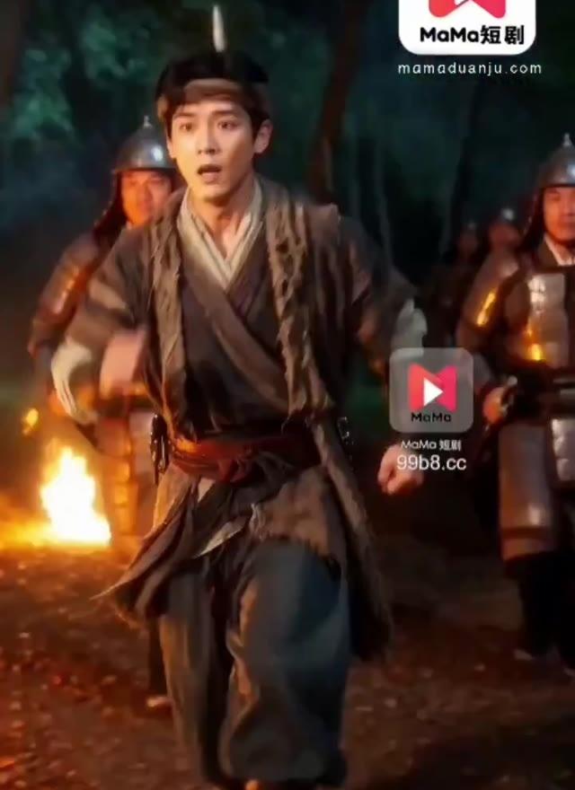 武松在夜间树林中赶来