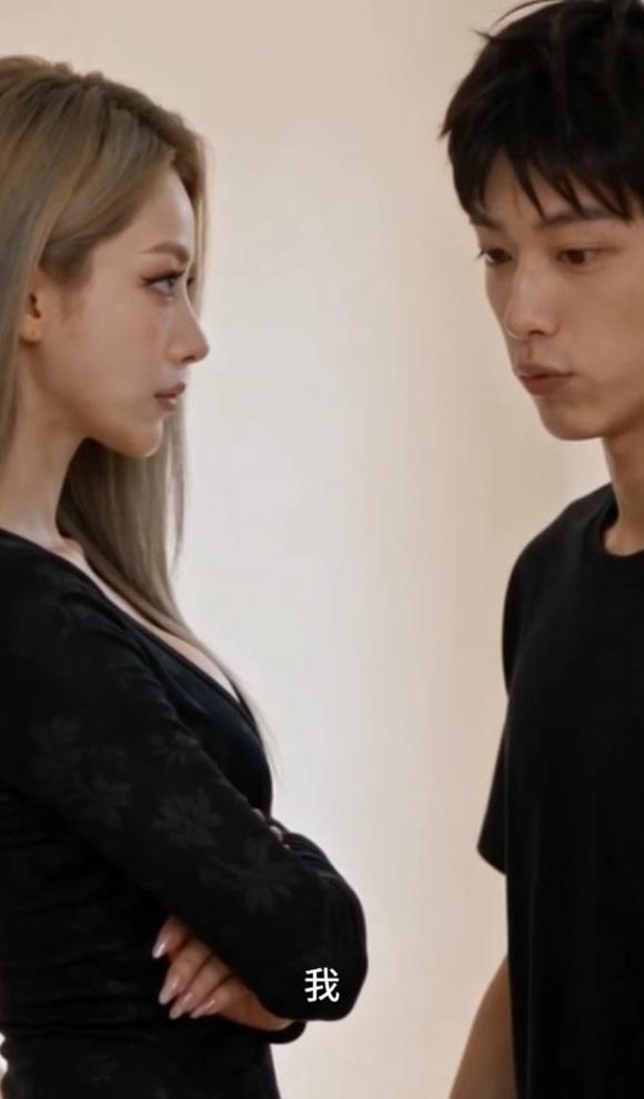 子豪与女子换好日常服装在走廊交谈