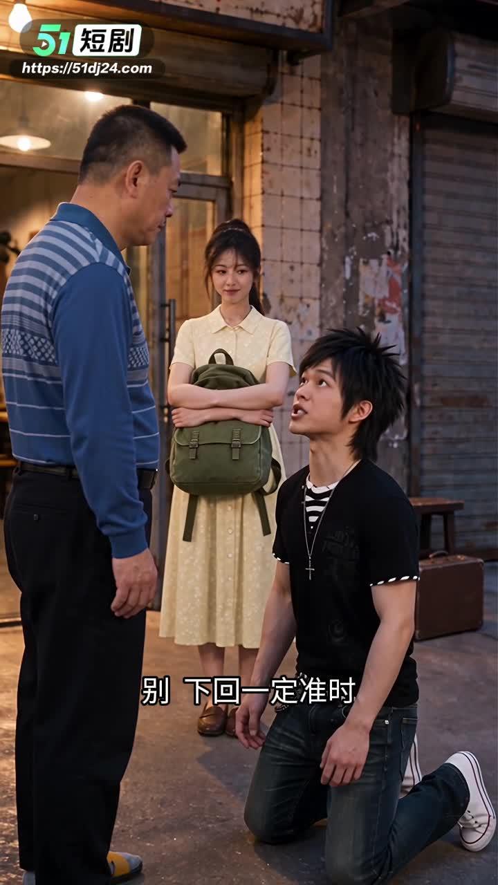 男主在饭馆门口与依依和父亲碰面