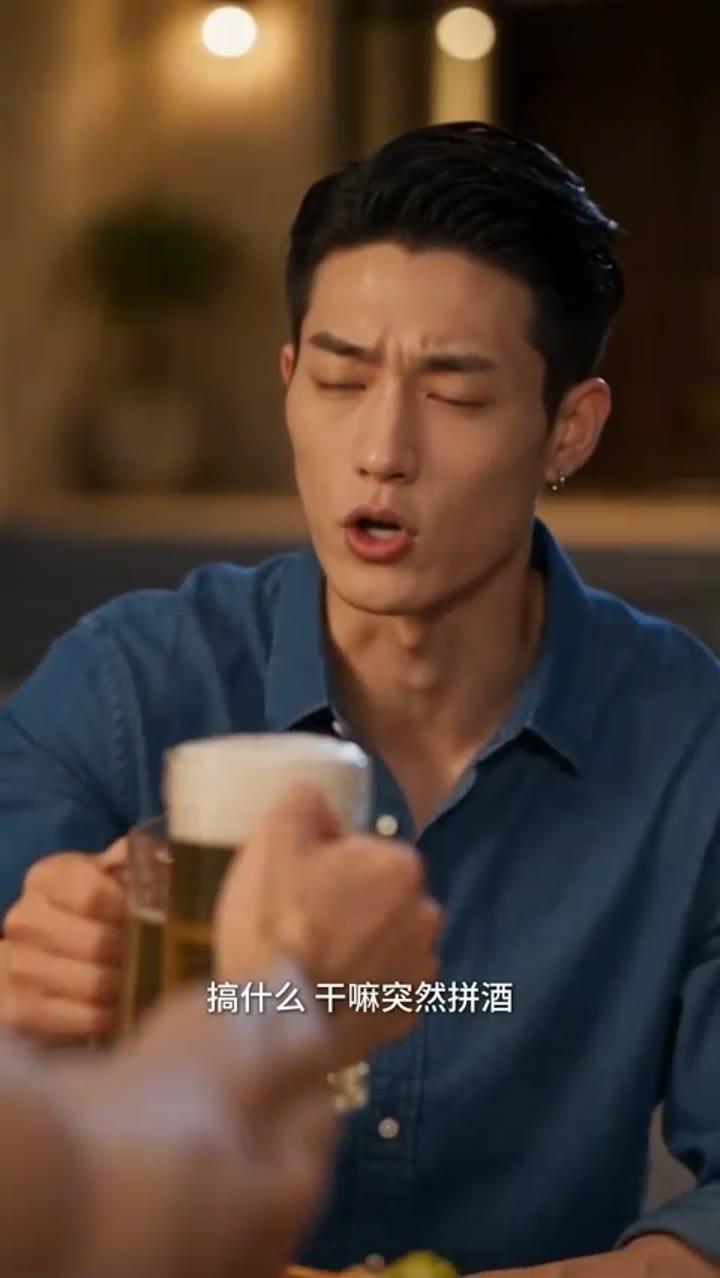 志豪在民宿餐桌提出拼酒