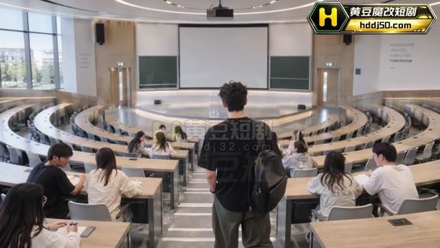 复学后的男子进入阶梯教室