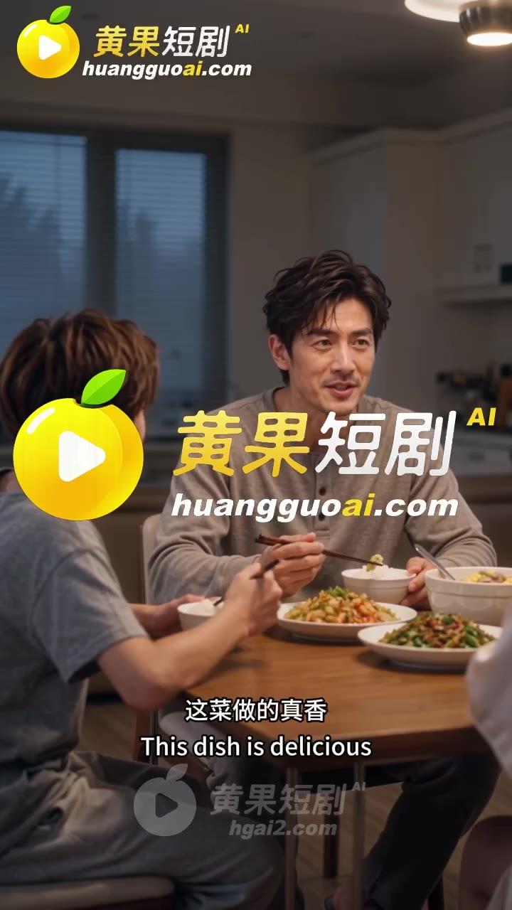 一家人在餐桌上照常吃早餐