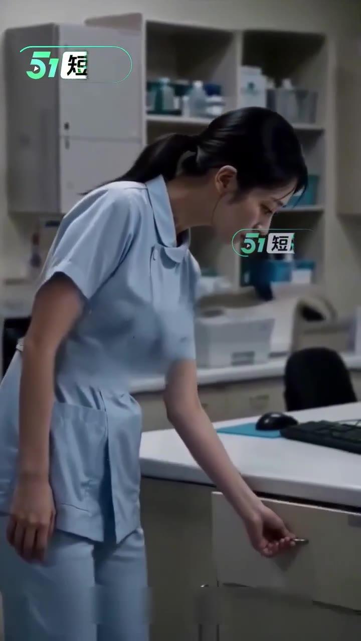 蓝色制服护士进行术前准备