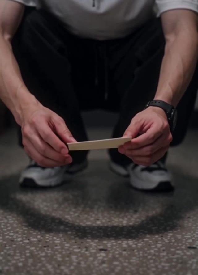 顾航在房门旁拾起纸条