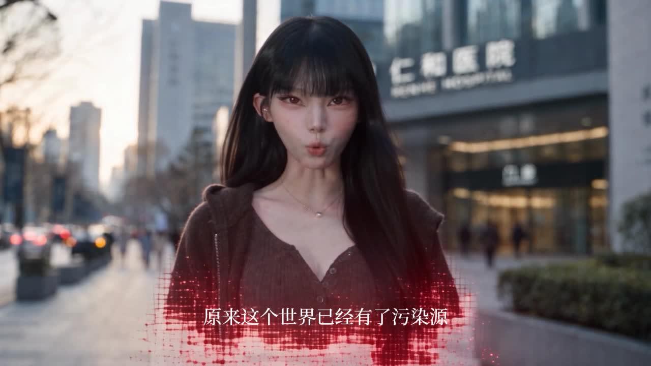 棕色衣装女子身边出现红色纹路