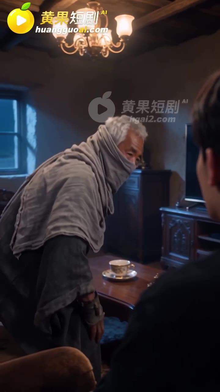 老者带陈泽来到亮着吊灯的住屋