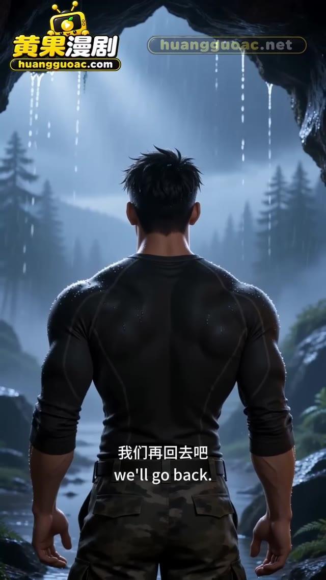洞口雨幕中等待返营