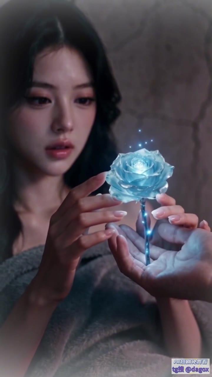 女主查看梦境经历留下的蓝色玫瑰
