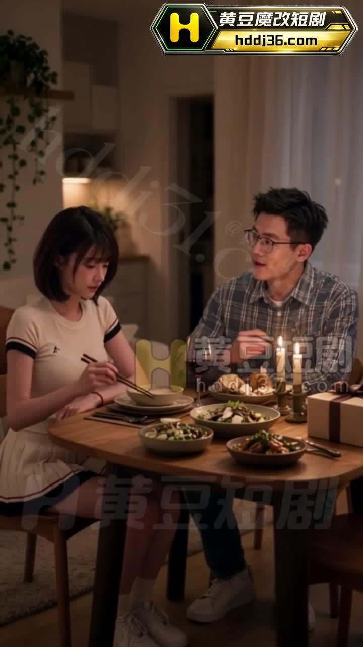 助教与男友在家中共进周年晚餐