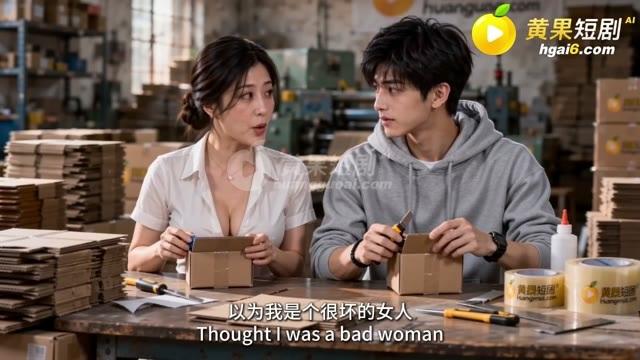 秀英与虎仔回到工作台制作纸盒