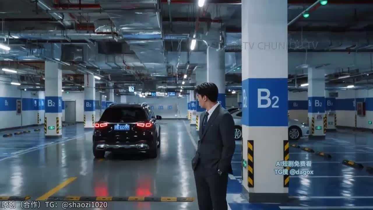 下班后的车库与停放车辆