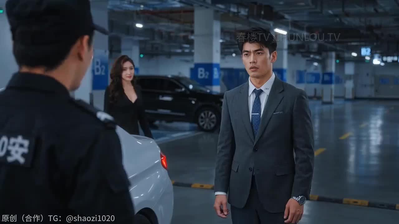 李经理向保安解释车库里的情况