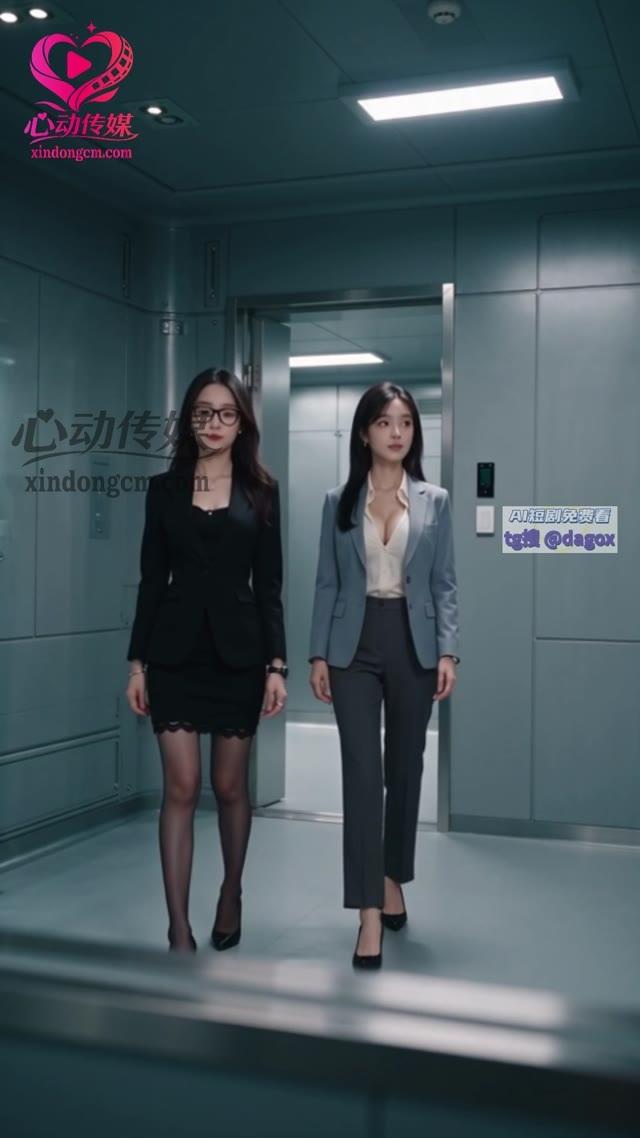 林婉婉与小满走过公司走廊