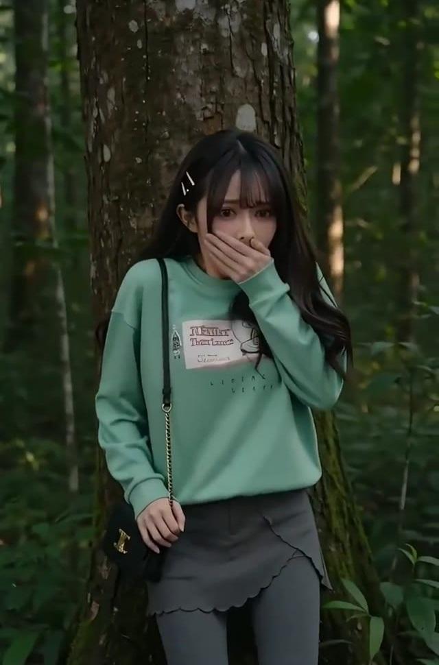 留守营地的女子进入林中寻找同伴