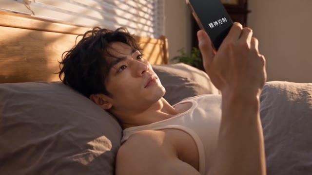 男主在周一早晨查看定格手机