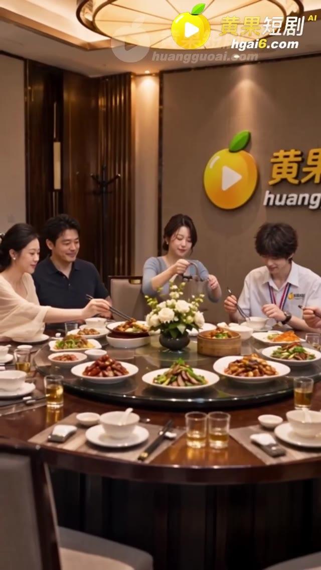 家人及亲友在包间庆祝金牌