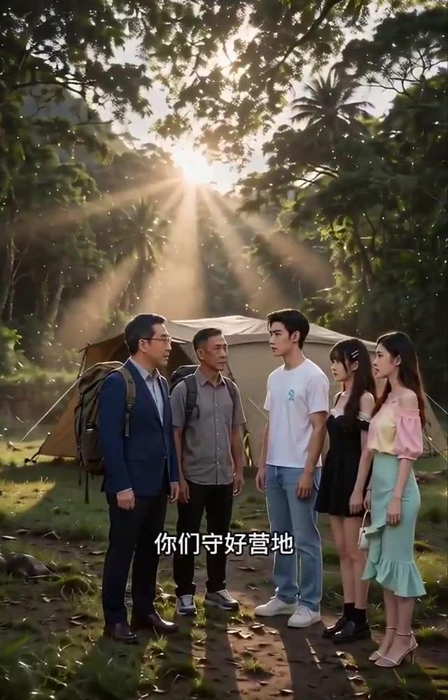 船只消失后队伍在帐篷外分配任务