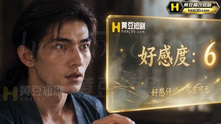 男主开启好感功能后查看金色面板