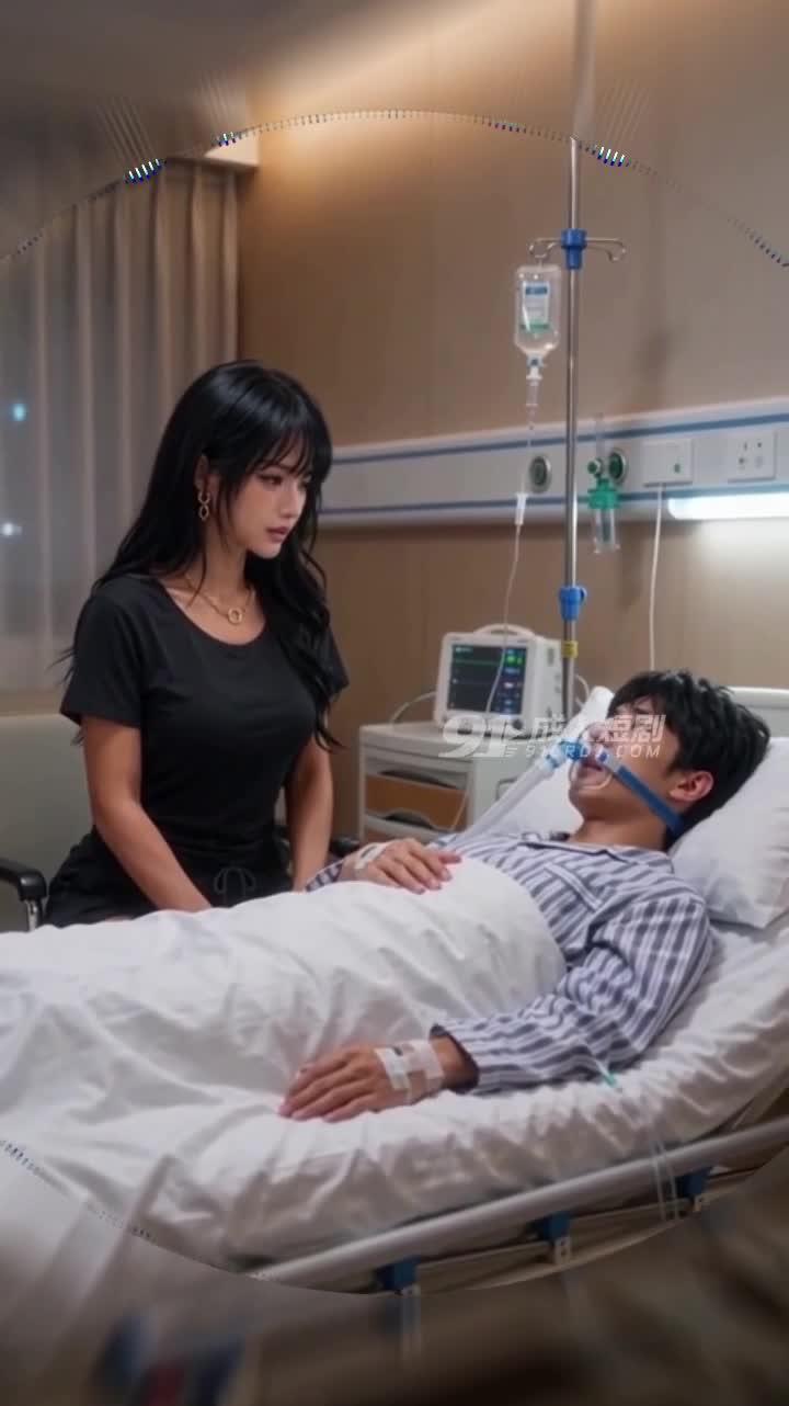 佳慧在病房照顾弟弟