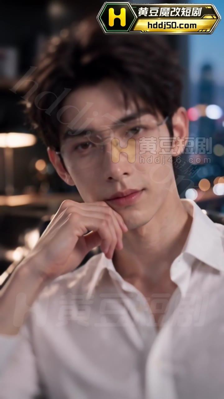 白色衬衫与细框眼镜男子的形象