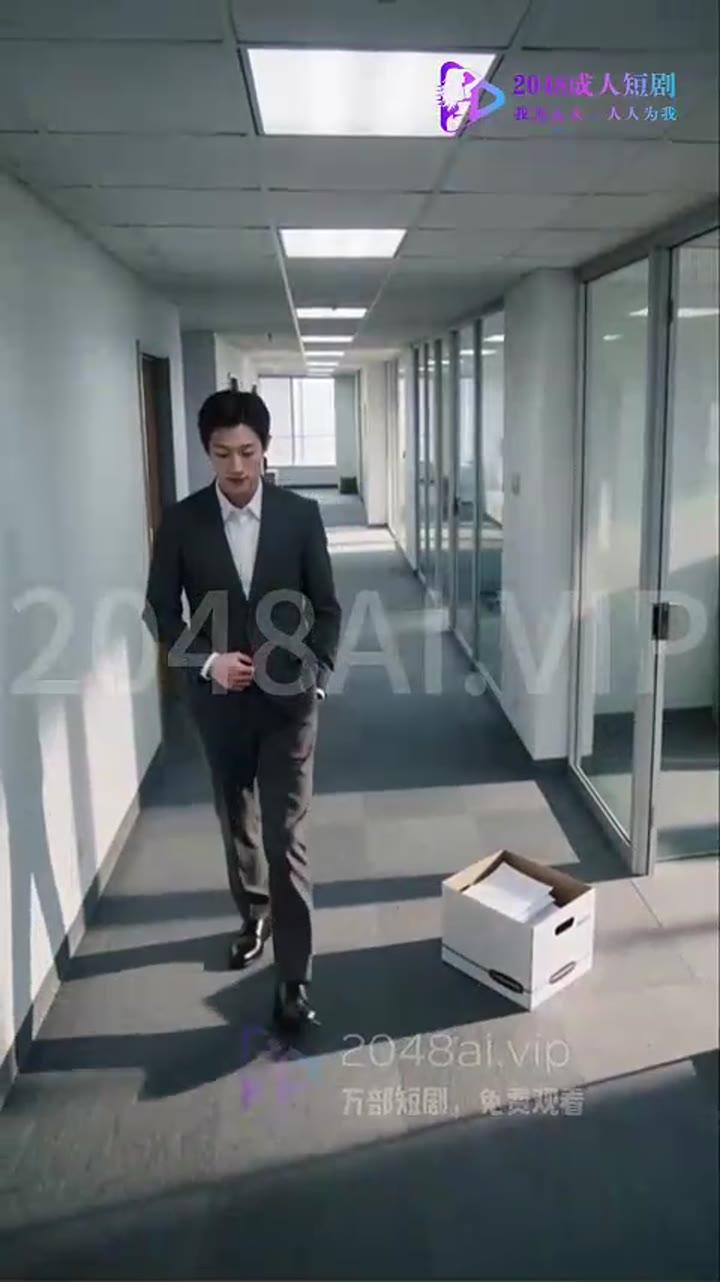 叙述者走过办公室长廊