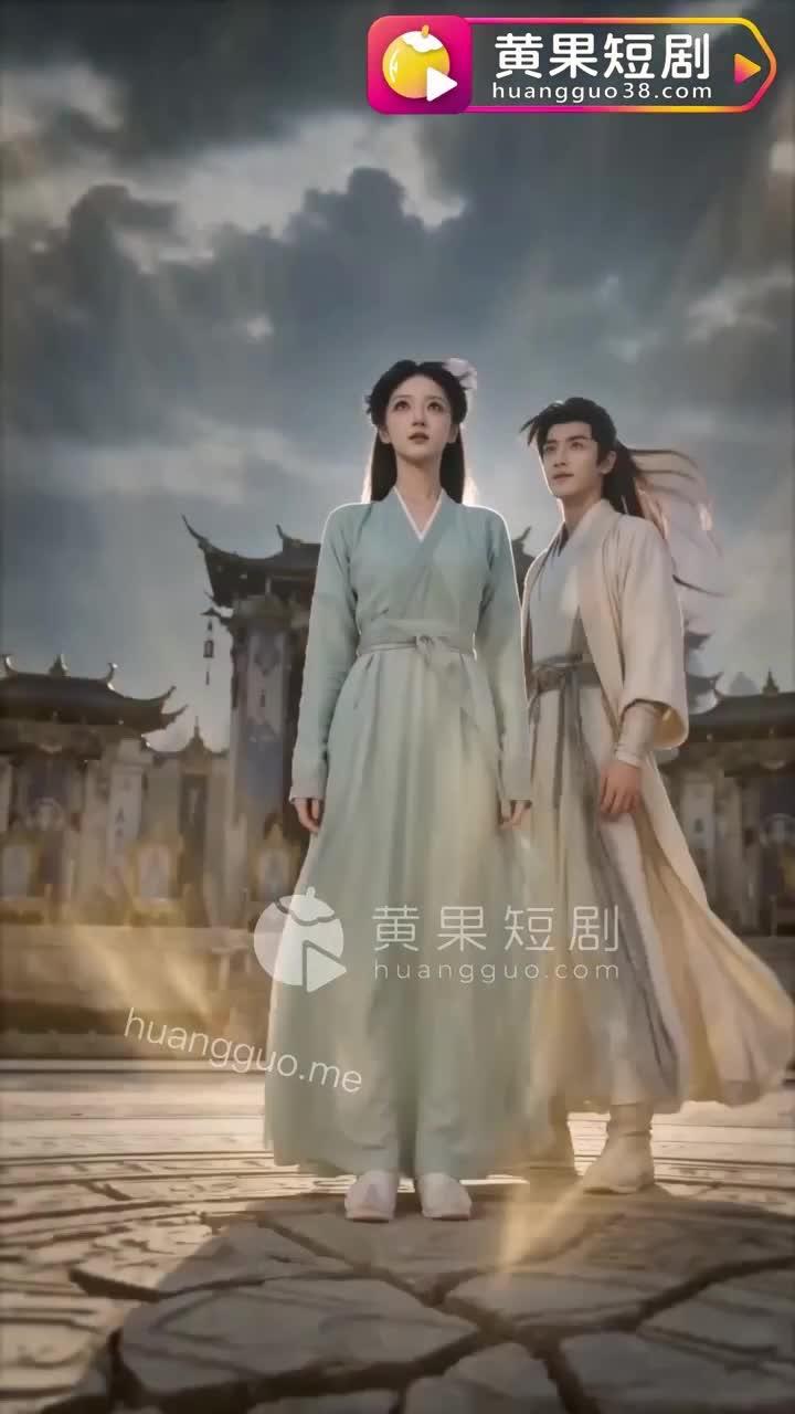 姜洛神与陆晨并肩站在宗门广场