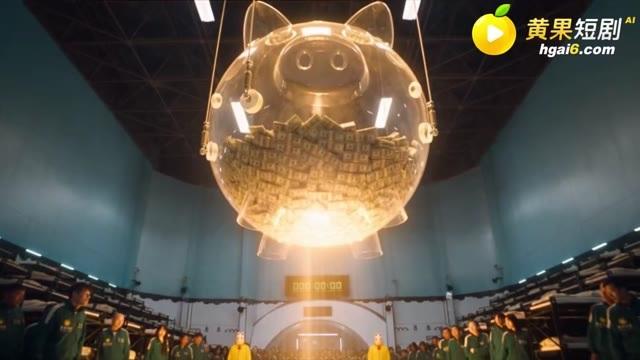 金色猫形奖金容器悬在集体宿舍上方