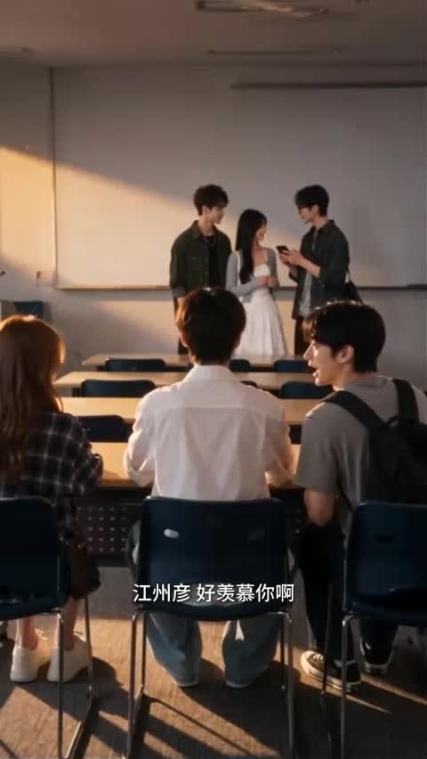 同学在教室中讨论彼此的来往
